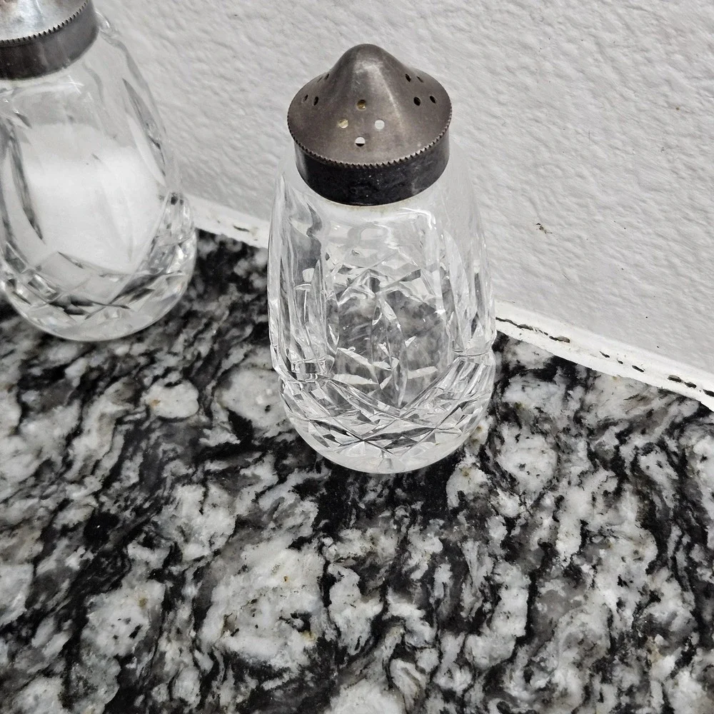 VINTAGE Waterford Crystal LISMORE Salt & Pepper‎ Shaker Set